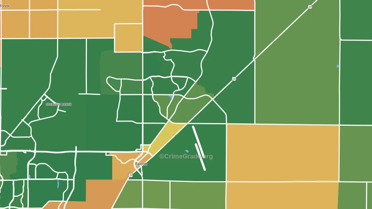 Peyton, CO Map of Theft Rates