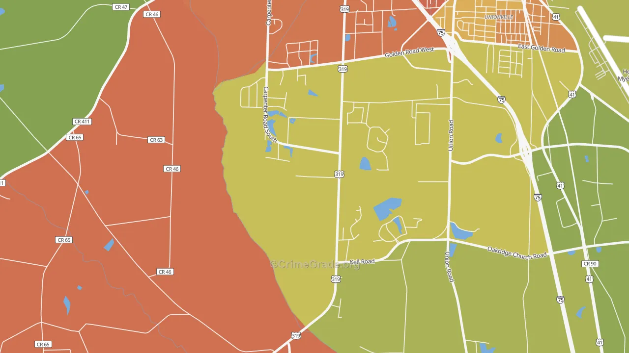 Phillipsburg, GA Map of Theft Rates