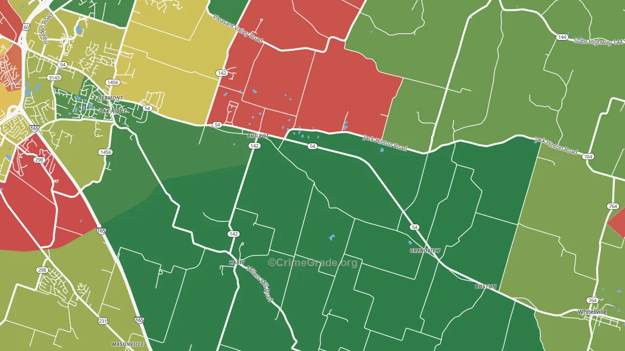 Philpot, KY Map of Theft Rates