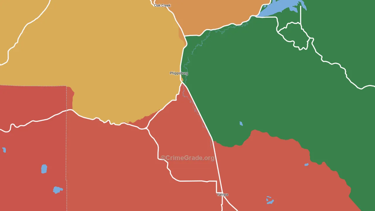 Phippsburg, CO Map of Theft Rates