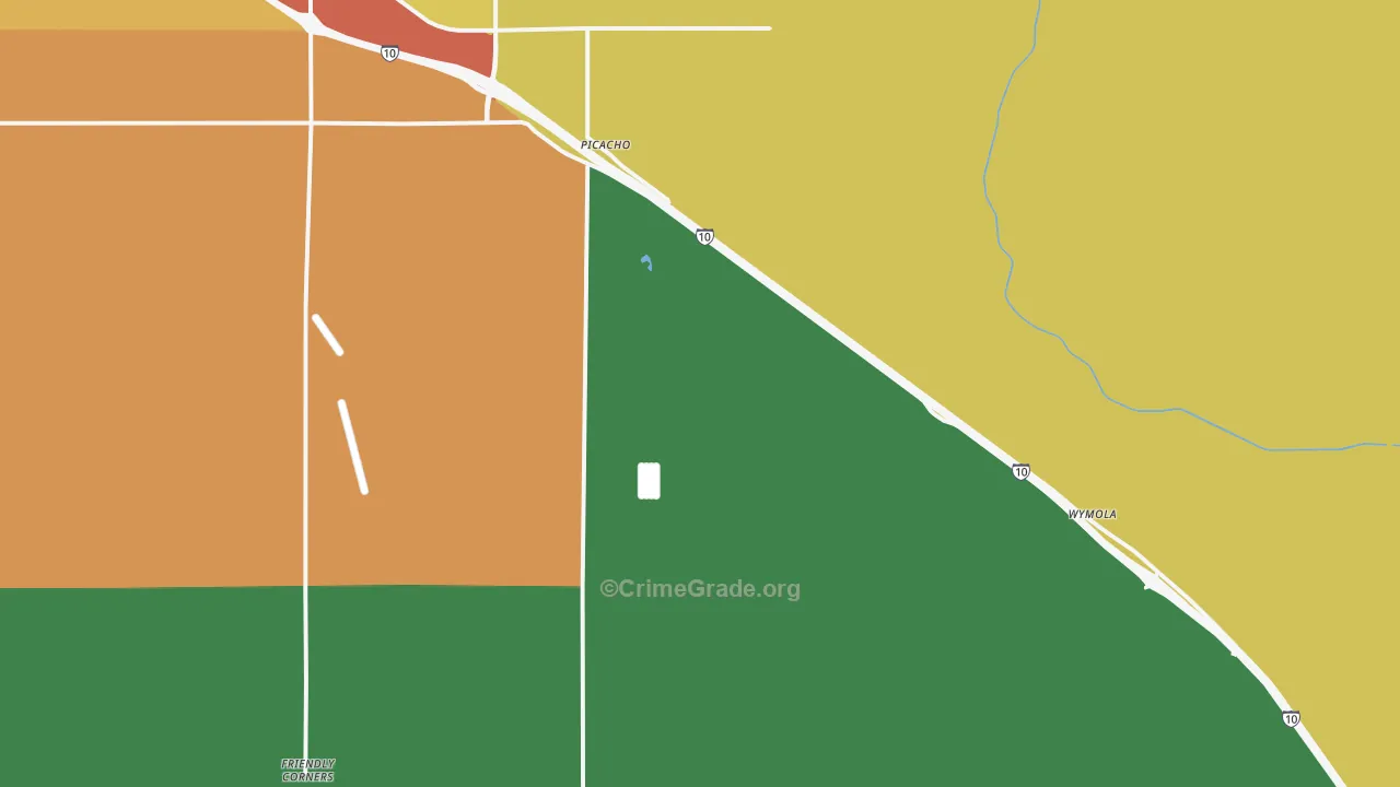 Picacho, AZ Map of Theft Rates
