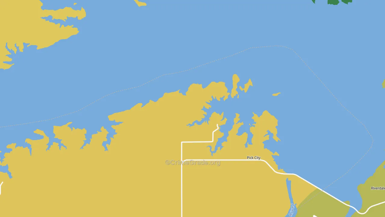 Pick City, ND Map of Theft Rates