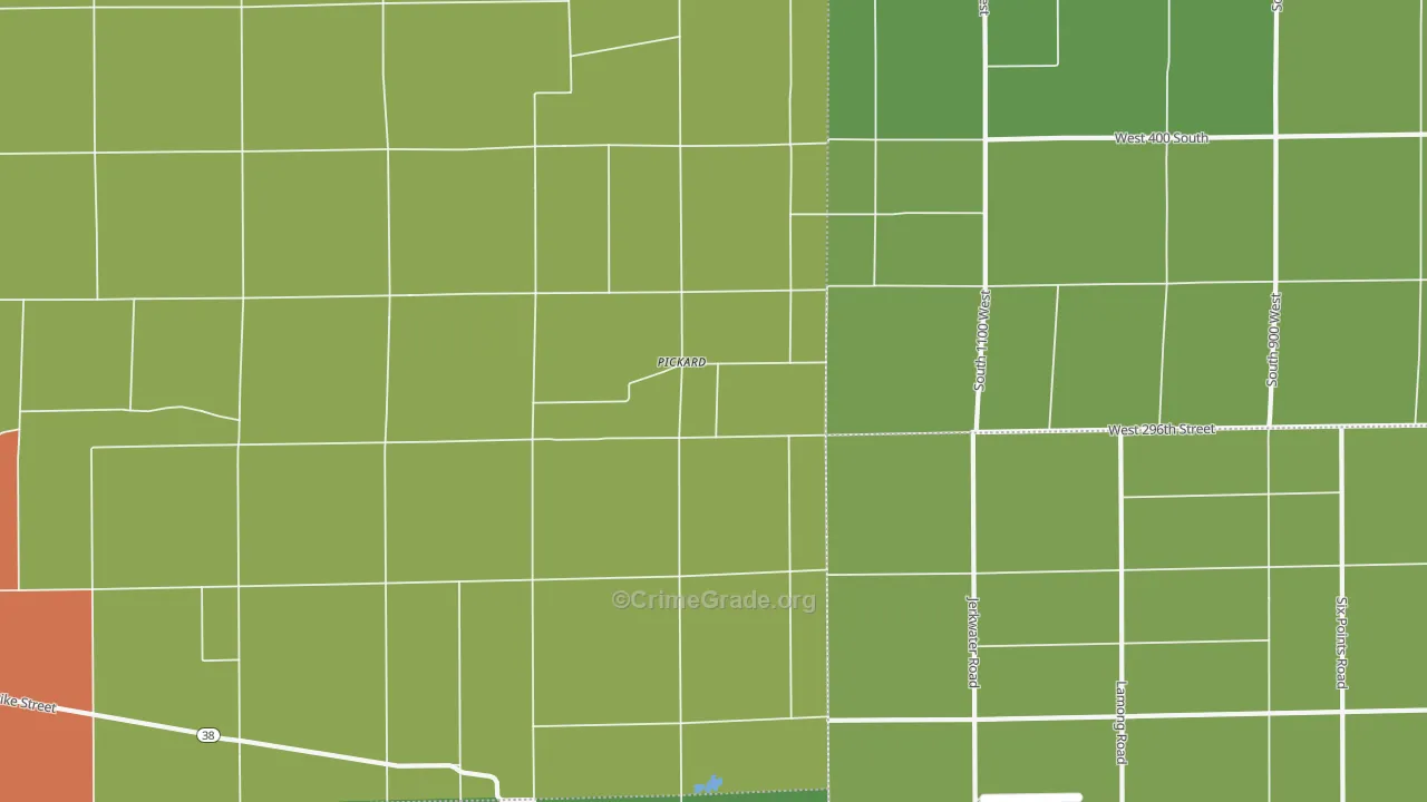 Pickard, IN Map of Theft Rates