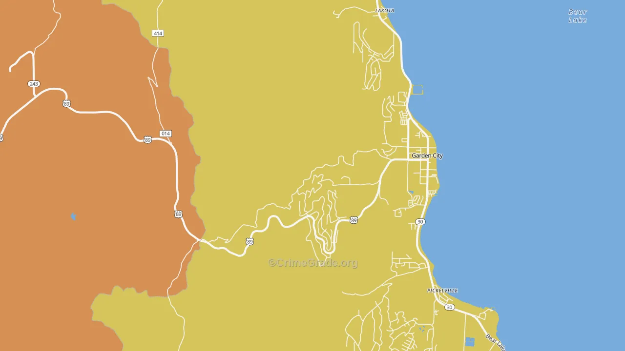 Pickelville, UT Map of Theft Rates