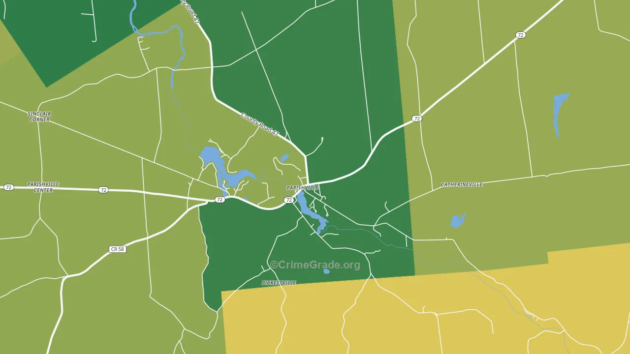 Pickettville, NY Map of Theft Rates