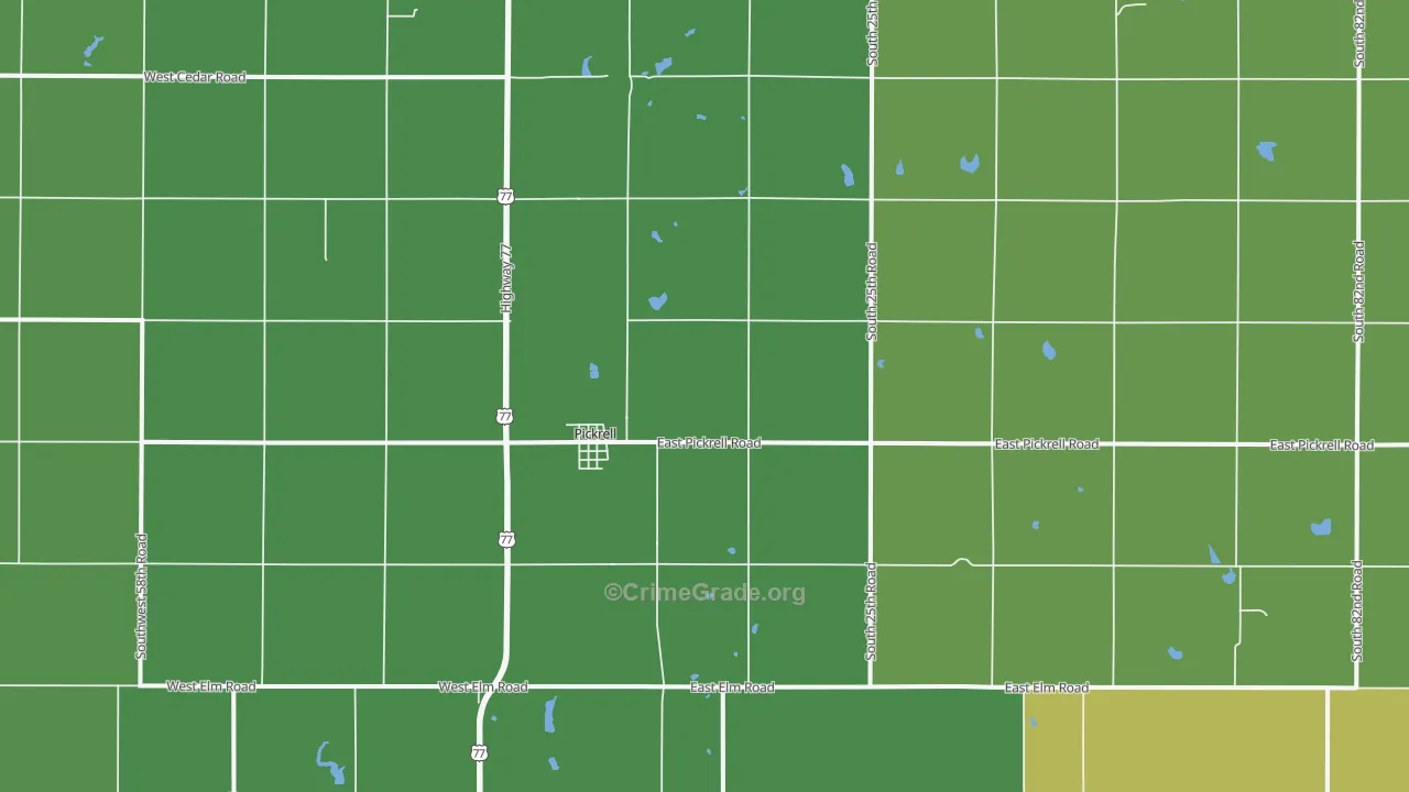 Pickrell, NE Map of Theft Rates