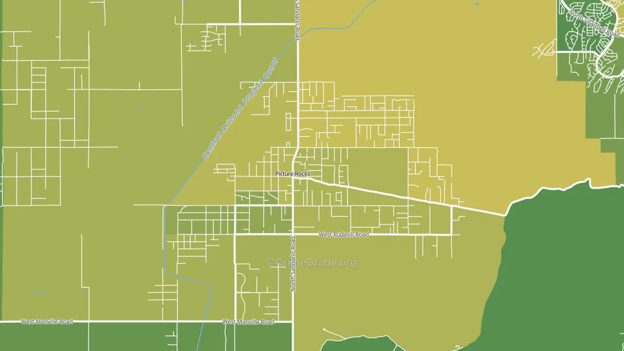 Picture Rocks, AZ Map of Theft Rates