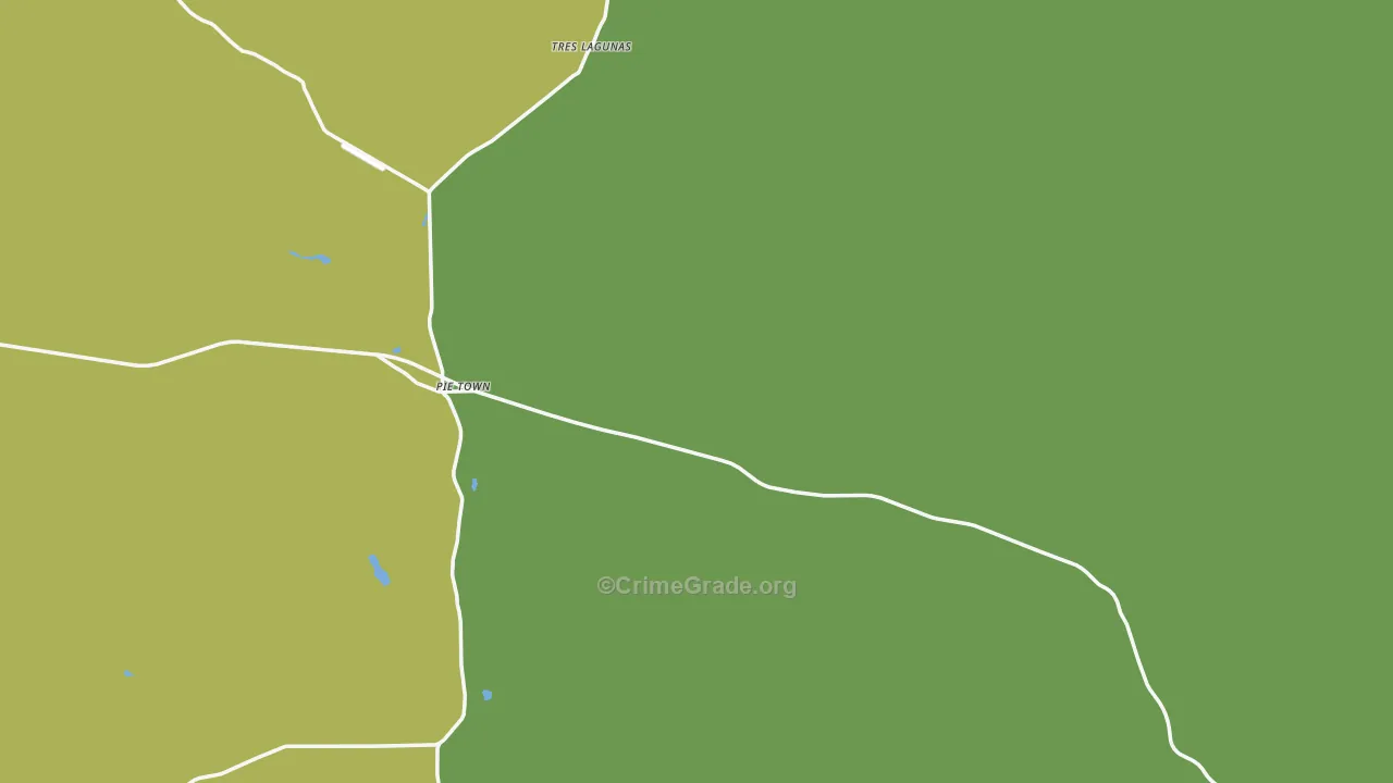 Pie Town, NM Map of Theft Rates