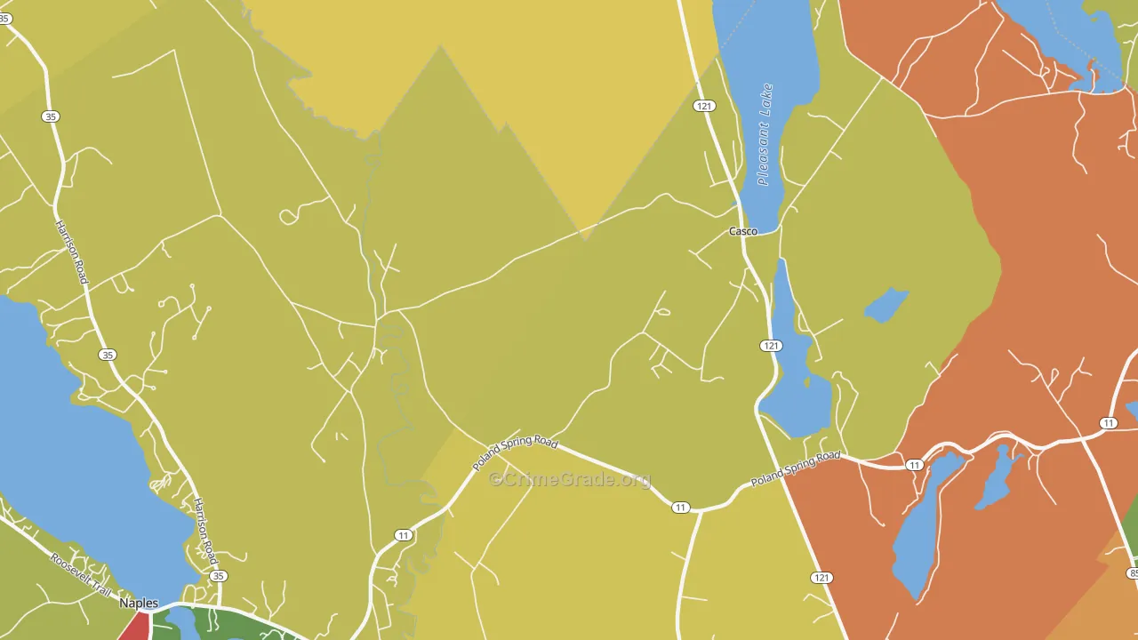 Pike Corner, ME Map of Theft Rates
