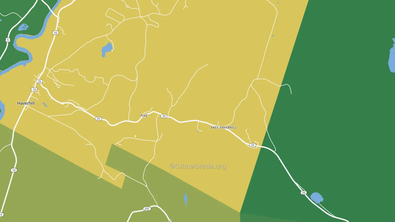 Pike, NH Map of Theft Rates