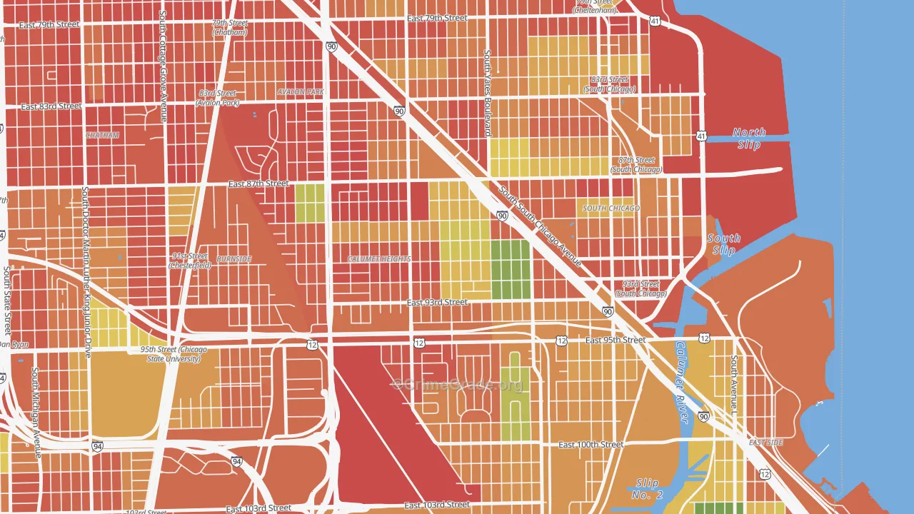 Pill Hill, Chicago, IL Map of Theft Rates