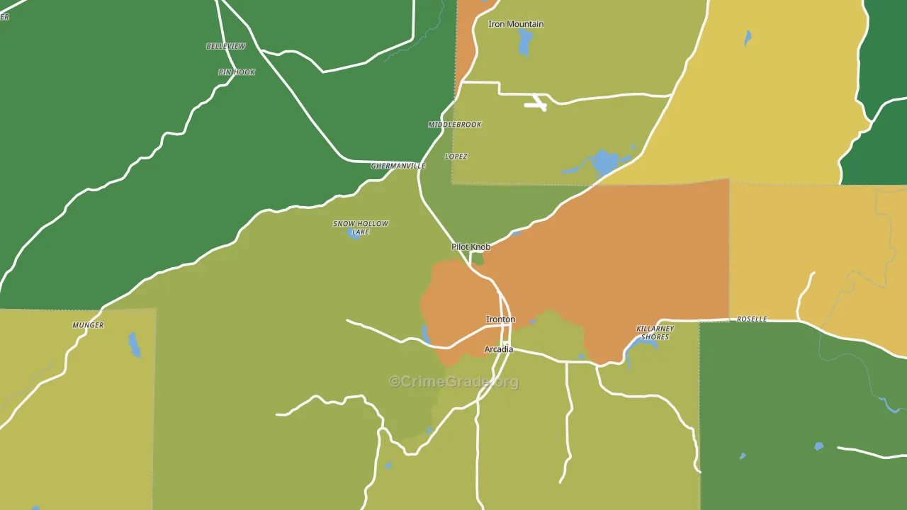 Pilot Knob, MO Map of Theft Rates