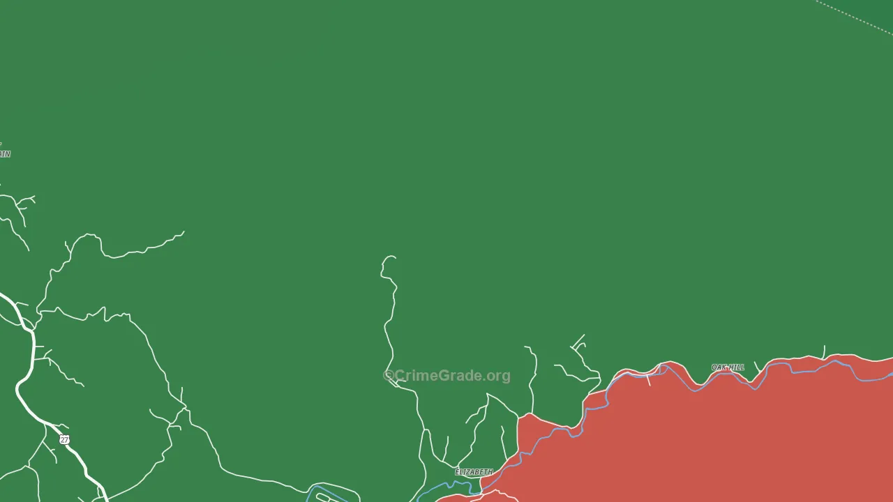 Pilot Mountain, TN Map of Theft Rates