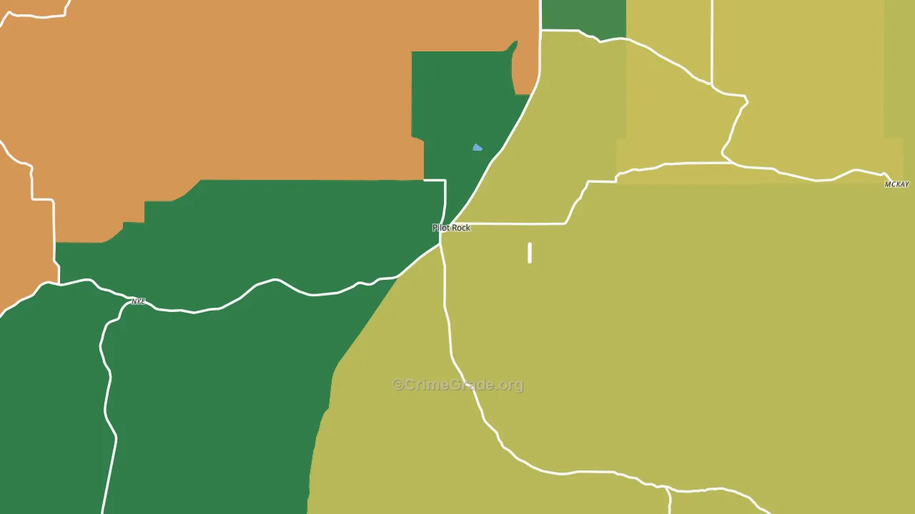 Pilot Rock, OR Map of Theft Rates