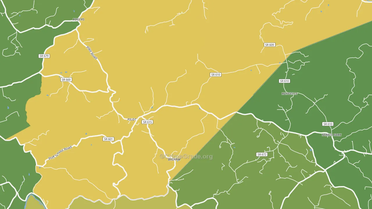 Pilot, VA Map of Theft Rates