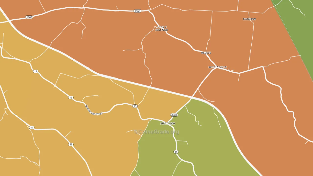 Pilot View, KY Map of Theft Rates