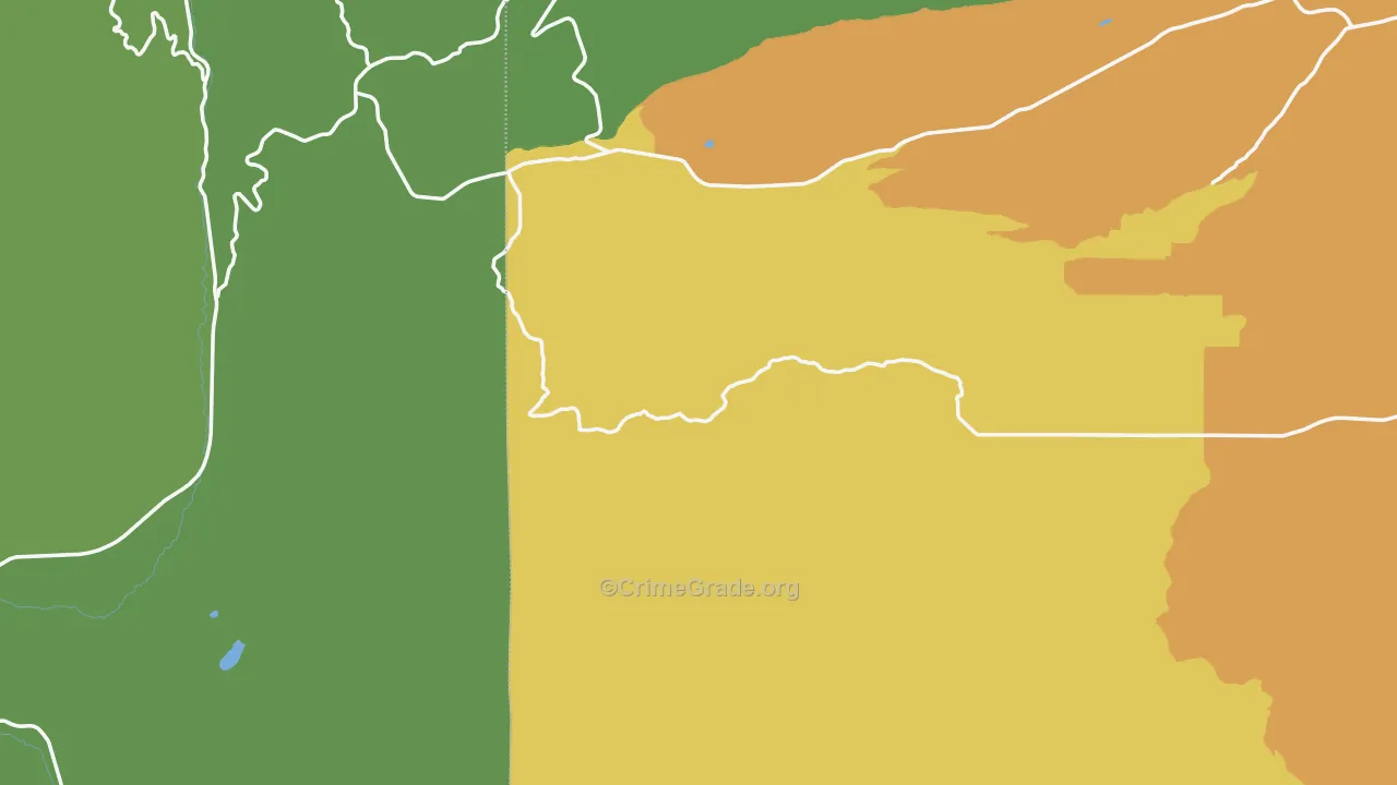 Pine Grove, OR Map of Theft Rates