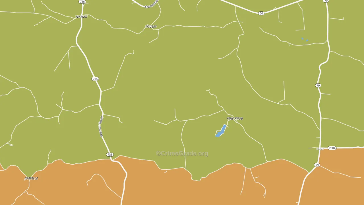 Pine Knob, KY Map of Theft Rates