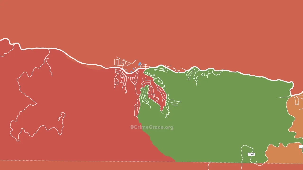 Pine Mountain Club, CA Map of Theft Rates