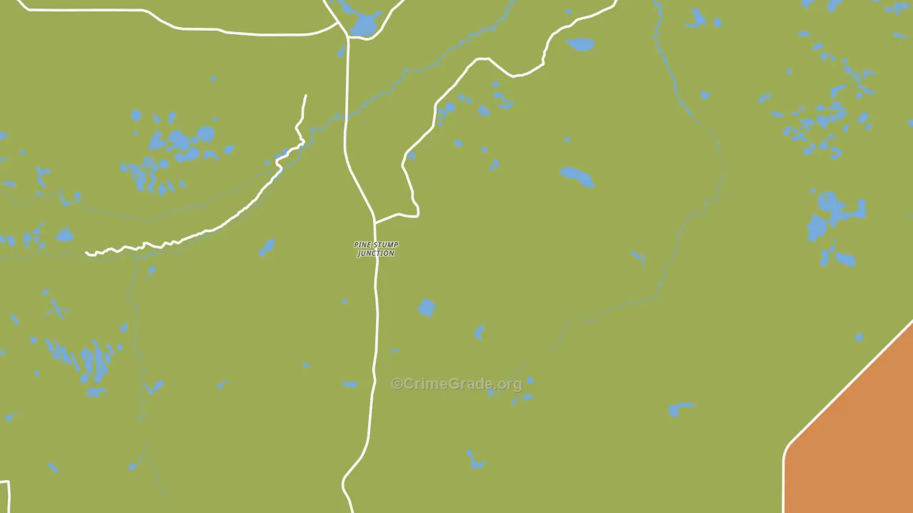 Pine Stump Junction, MI Map of Theft Rates