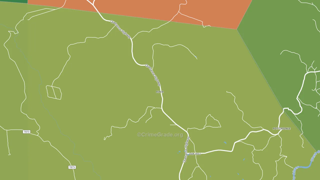 Piper, PA Map of Theft Rates