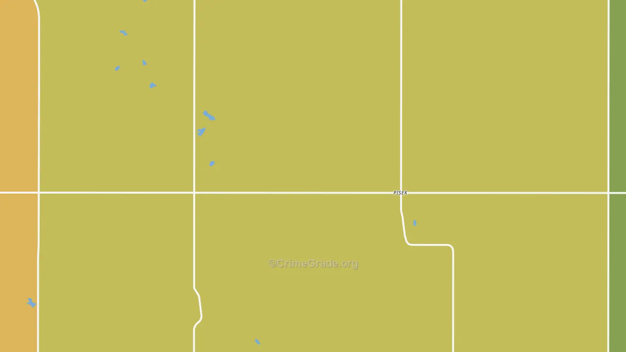 Pisek, ND Map of Theft Rates
