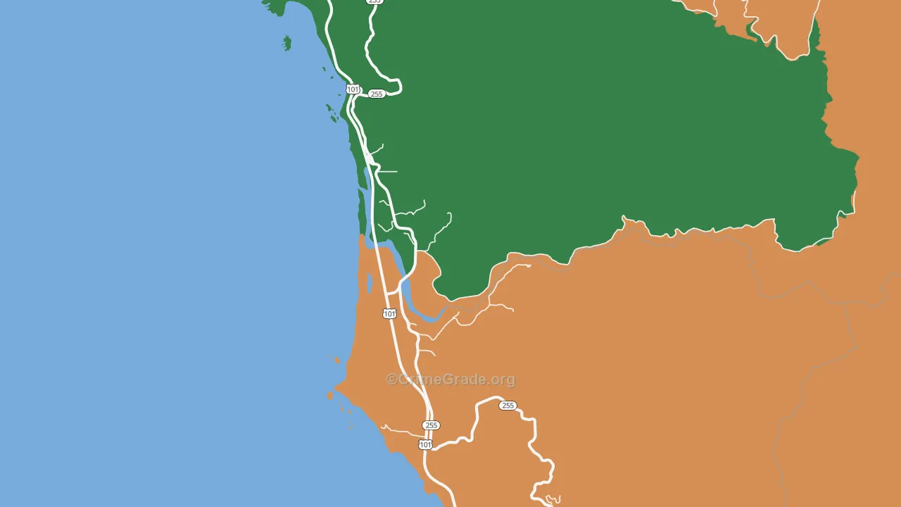 Pistol River, OR Map of Theft Rates