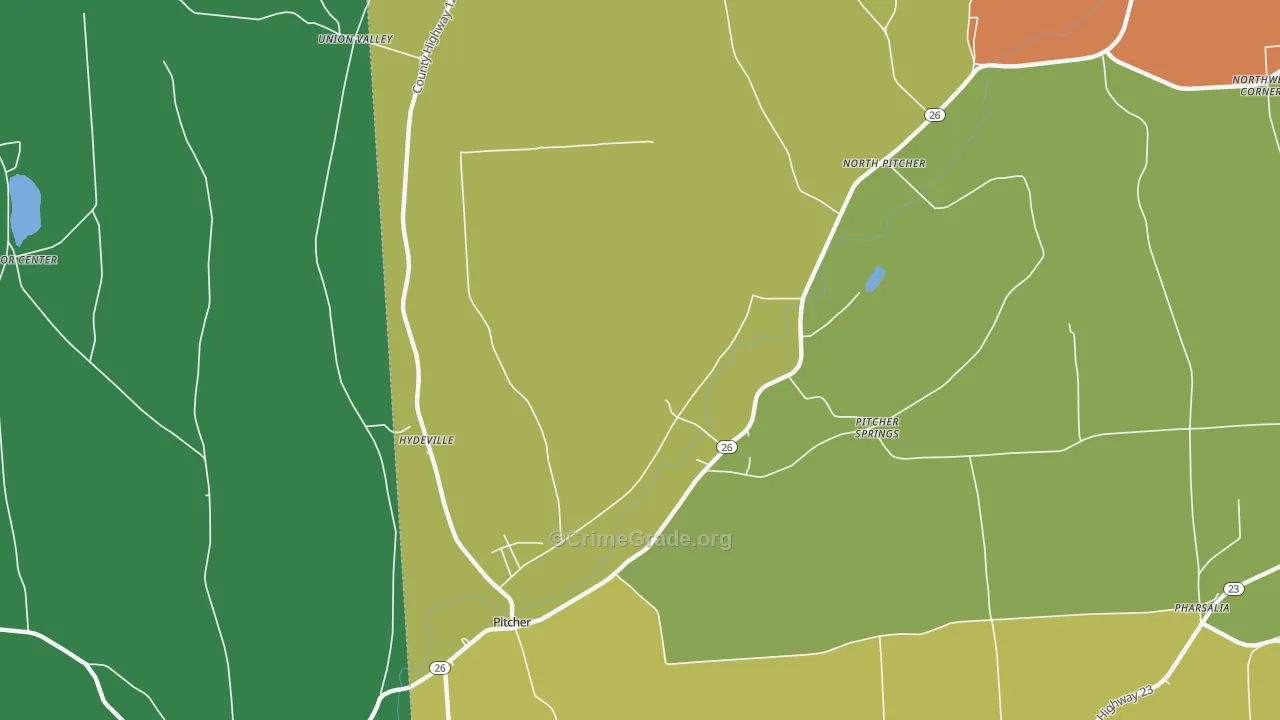 Pitcher, NY Map of Theft Rates