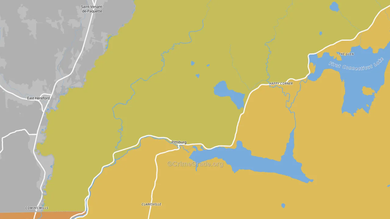 Pittsburg, NH Map of Theft Rates