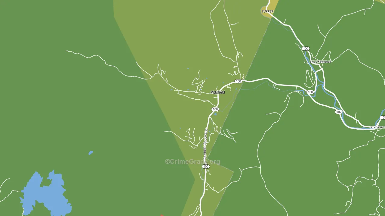 Pittsfield, VT Map of Theft Rates