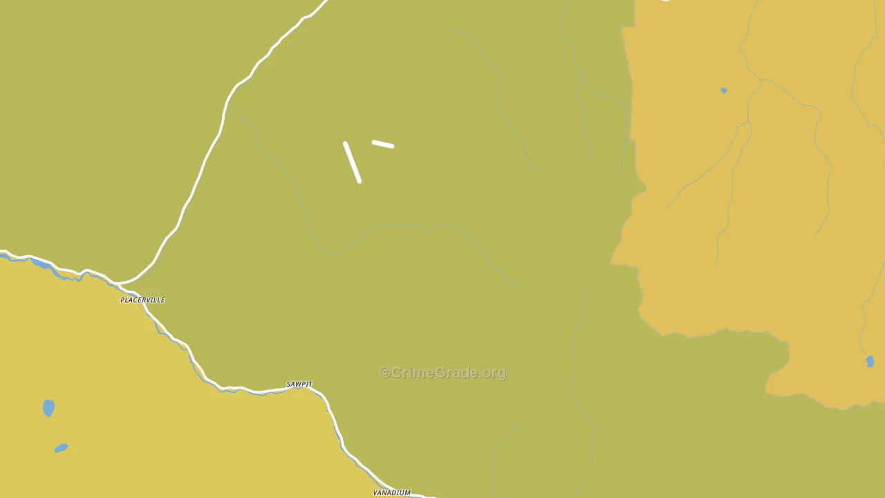 Placerville, CO Map of Theft Rates