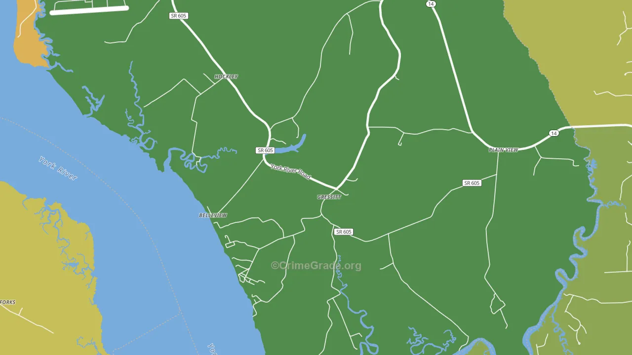 Plain View, VA Map of Theft Rates