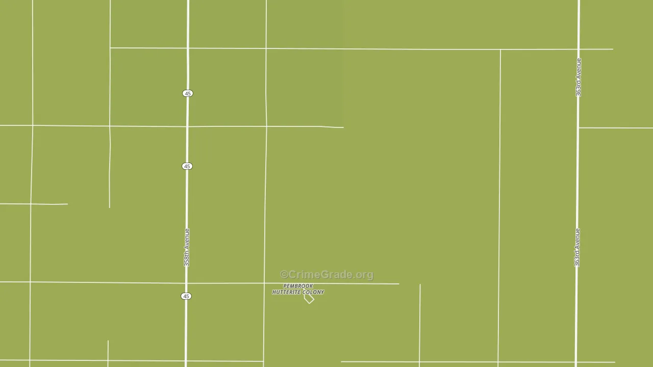 Plainview Colony, SD Map of Theft Rates
