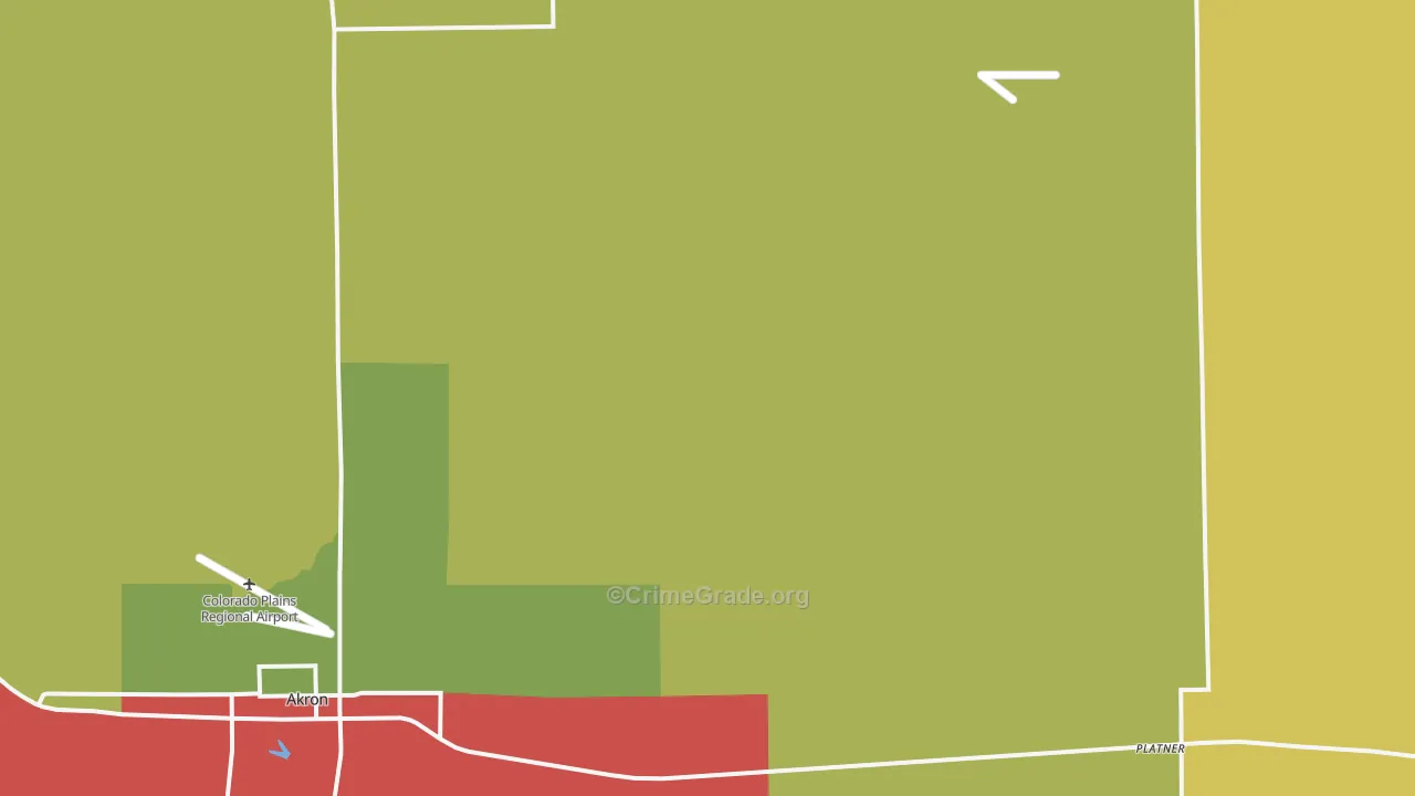 Platner, CO Map of Theft Rates