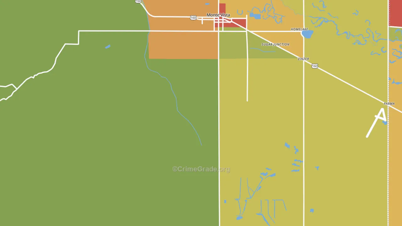 Platoro, CO Map of Theft Rates