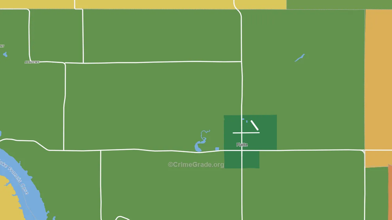 Platte, SD Map of Theft Rates