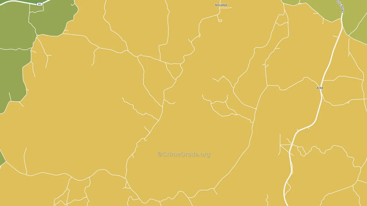 Pleasant Grove Estates, AL Map of Theft Rates