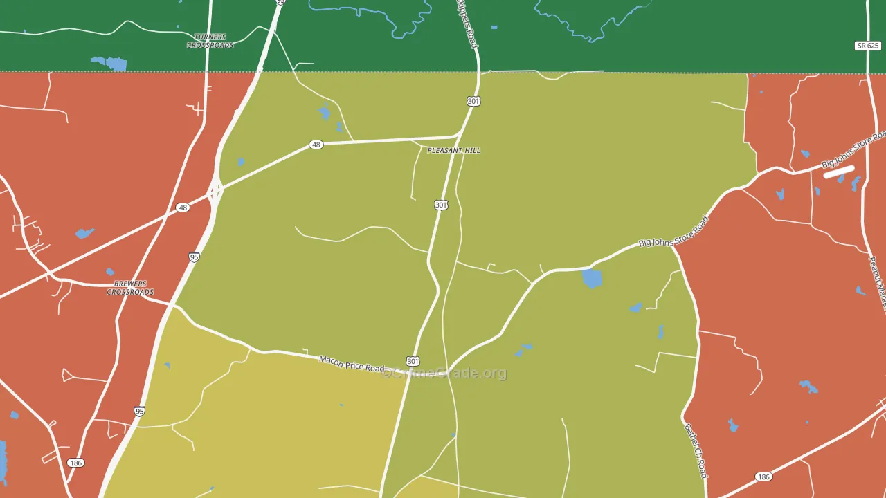 Pleasant Hill, NC Map of Theft Rates