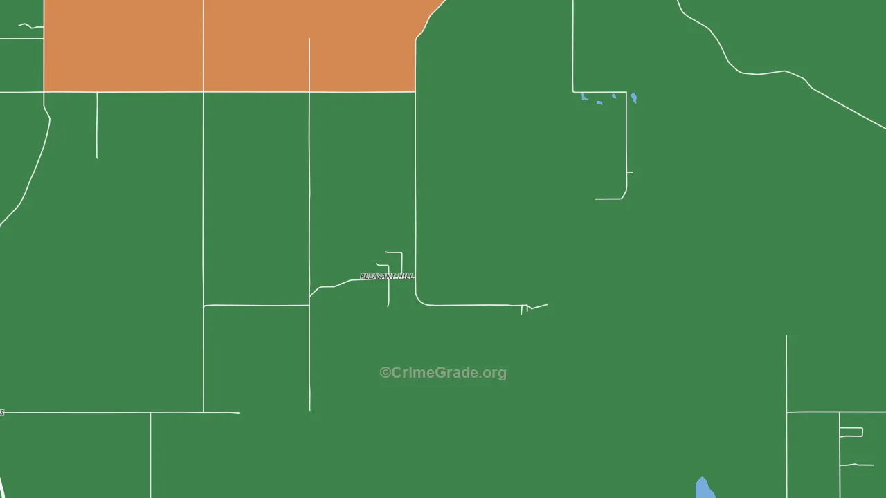 Pleasant Hill, OK Map of Theft Rates