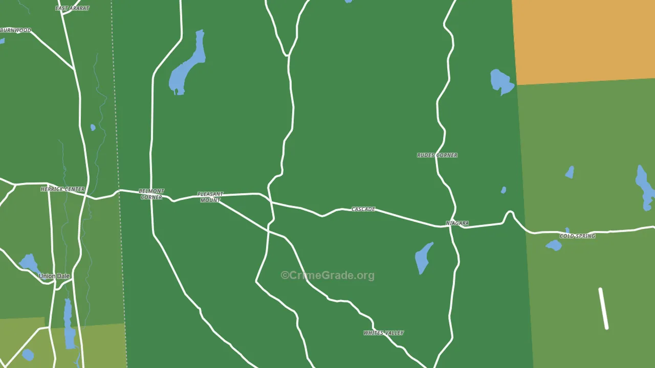 Pleasant Mount, PA Map of Theft Rates