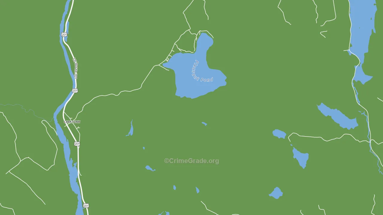 Pleasant Pond, ME Map of Theft Rates