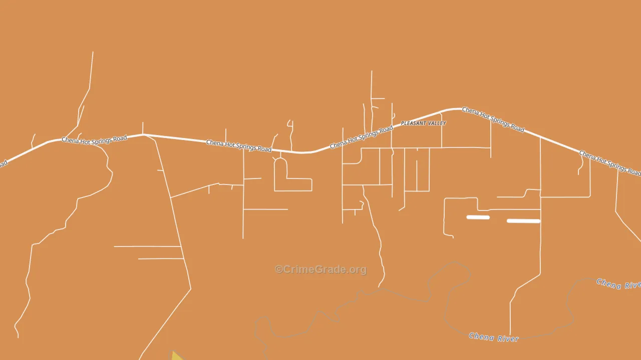 Pleasant Valley, AK Map of Theft Rates