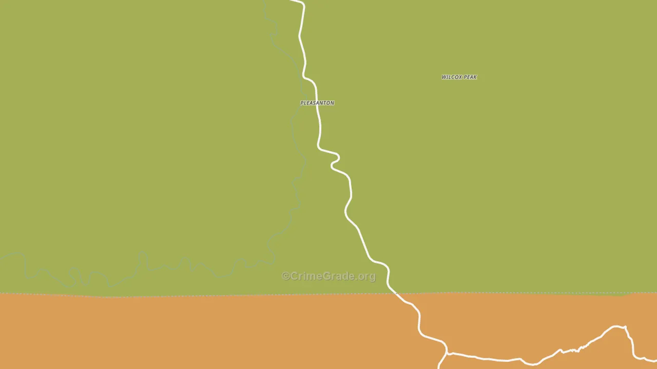 Pleasanton, NM Map of Theft Rates