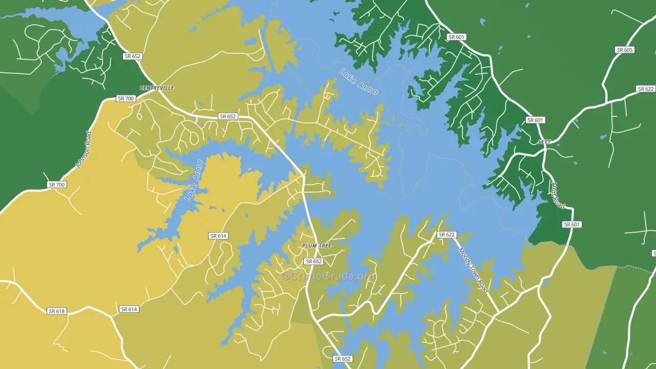 Plum Tree, VA Map of Theft Rates