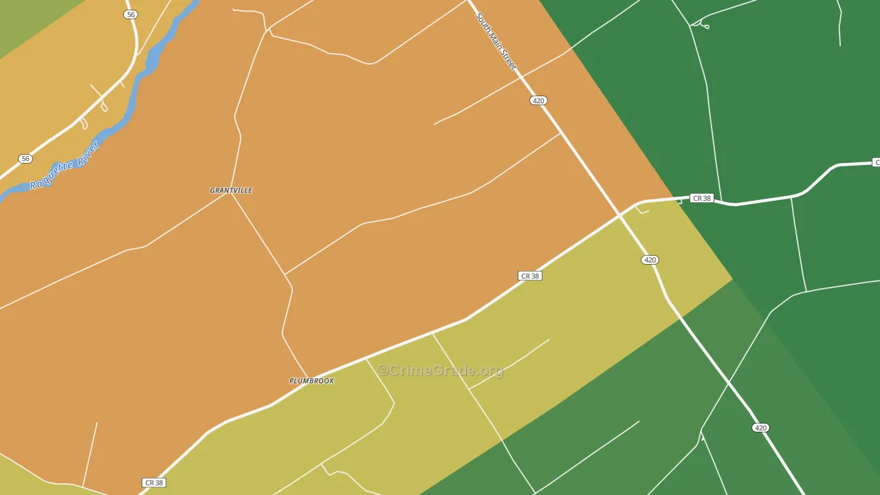 Plumbrook, NY Map of Theft Rates