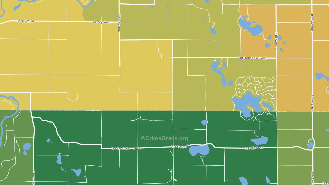 Pogy, MI Map of Theft Rates