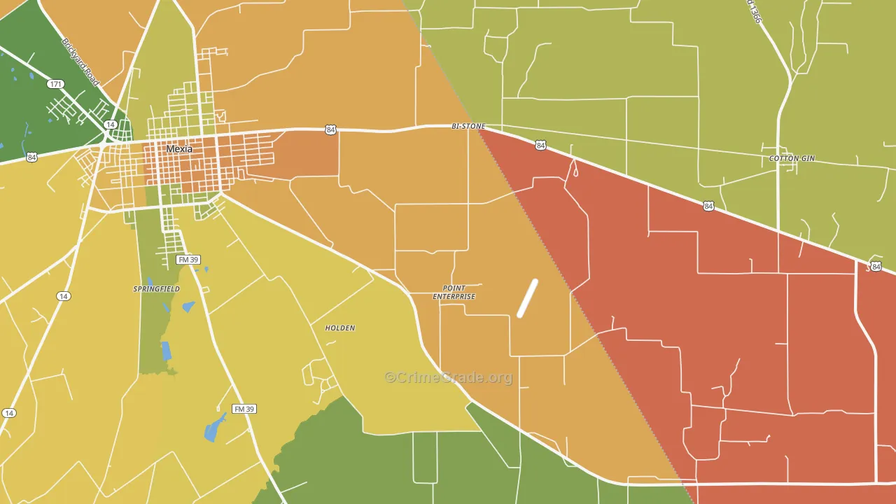 Point Enterprise, TX Map of Theft Rates