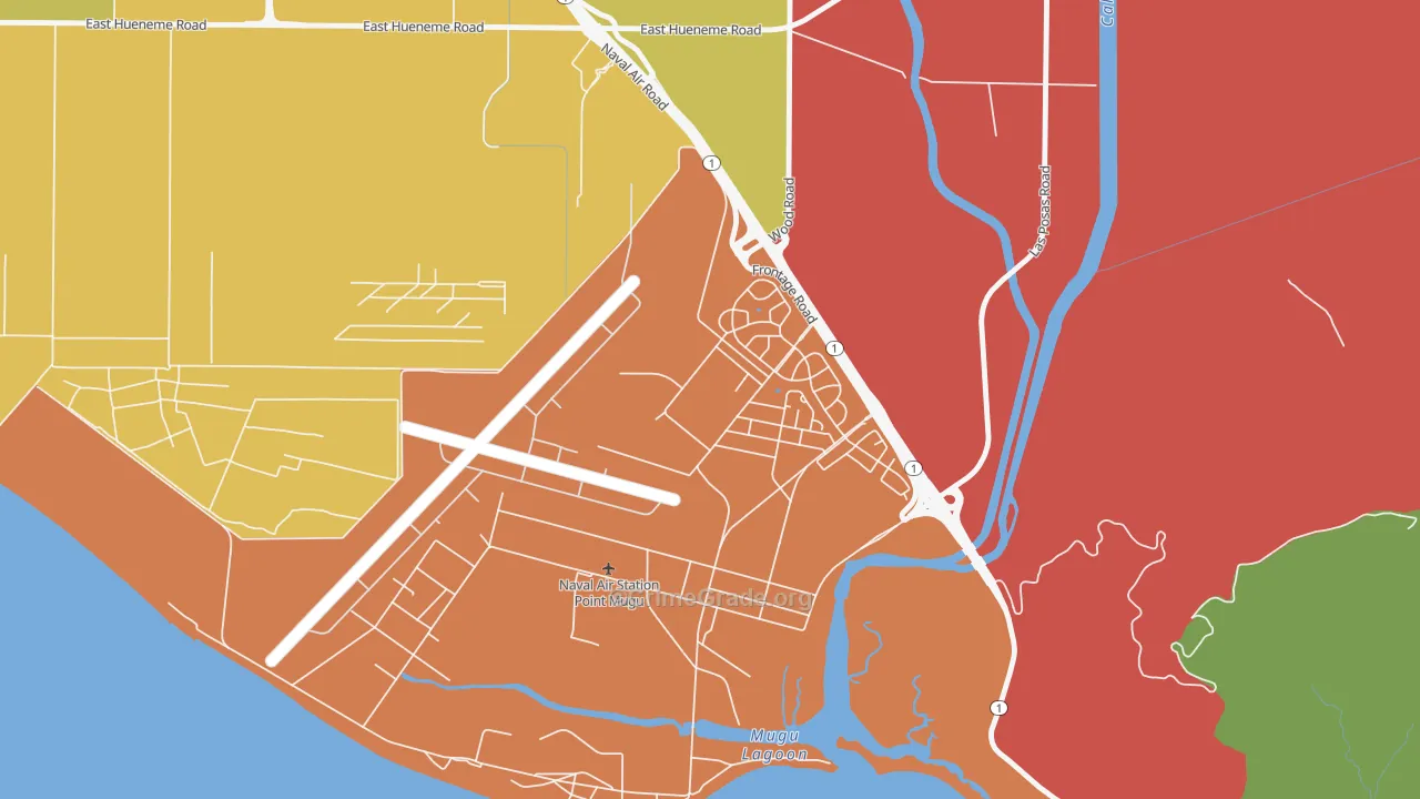 Point Mugu Nawc, CA Map of Theft Rates