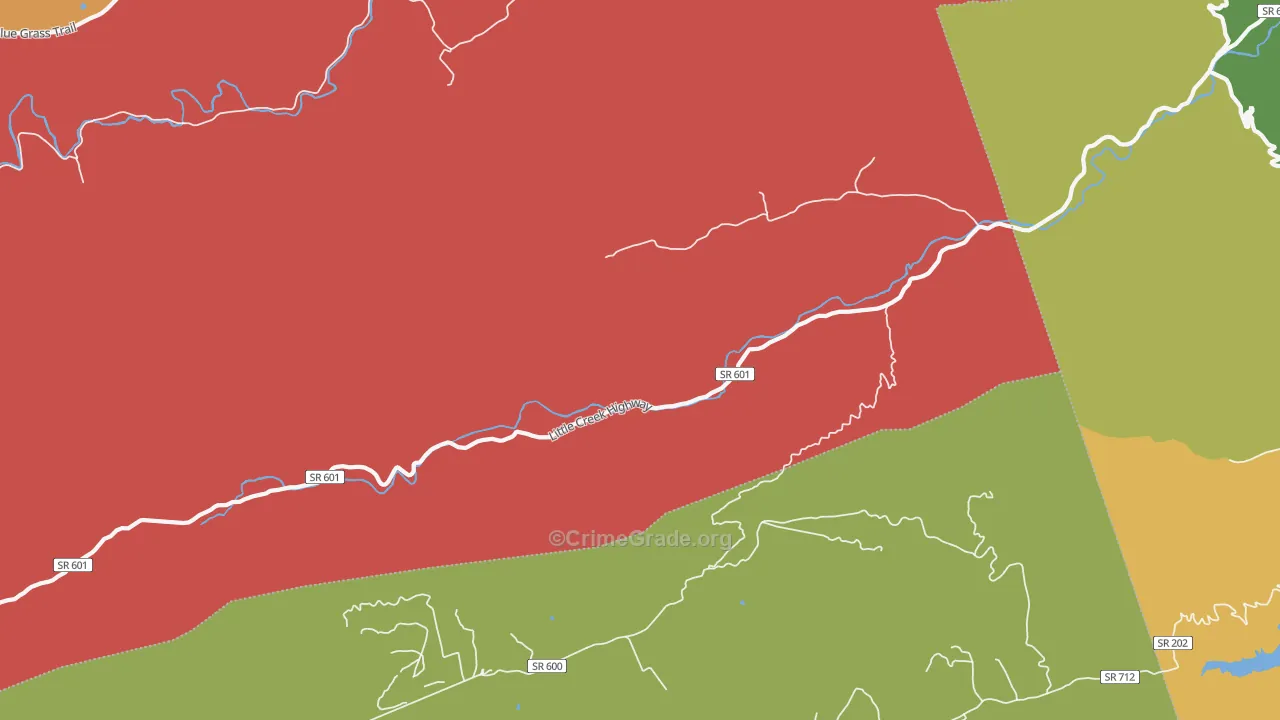 Point Pleasant, VA Map of Theft Rates