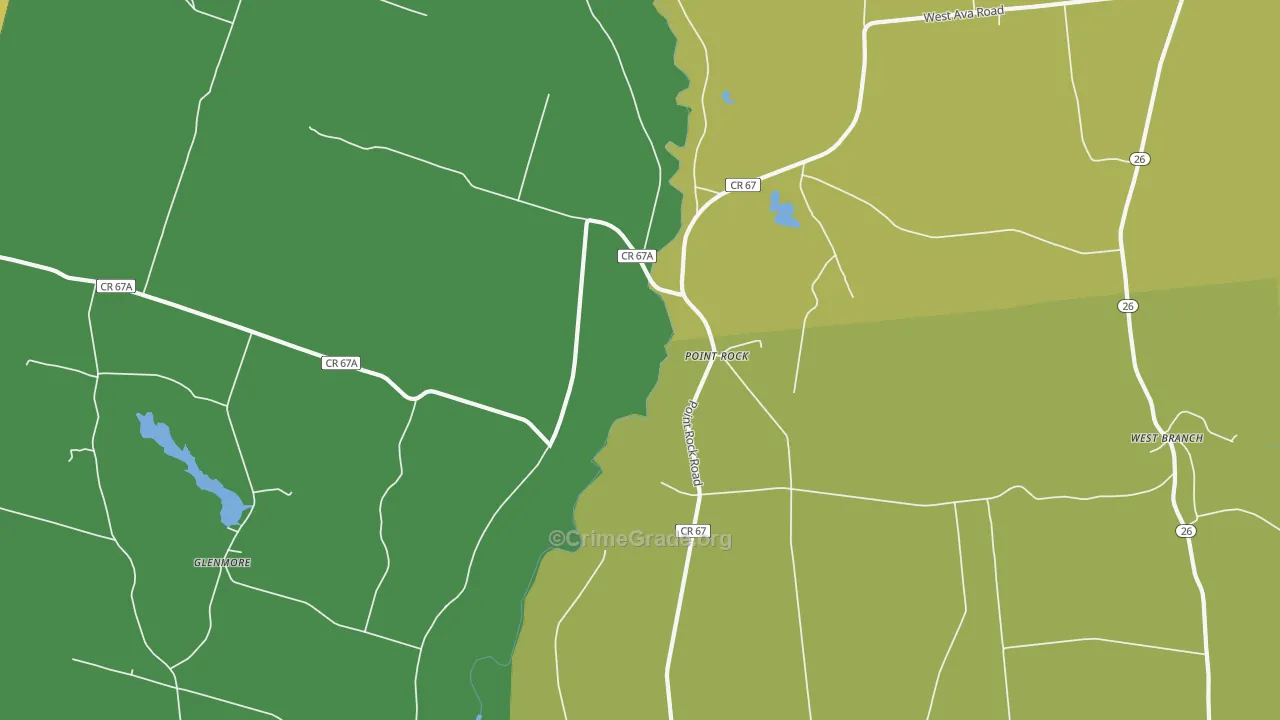 Point Rock, NY Map of Theft Rates
